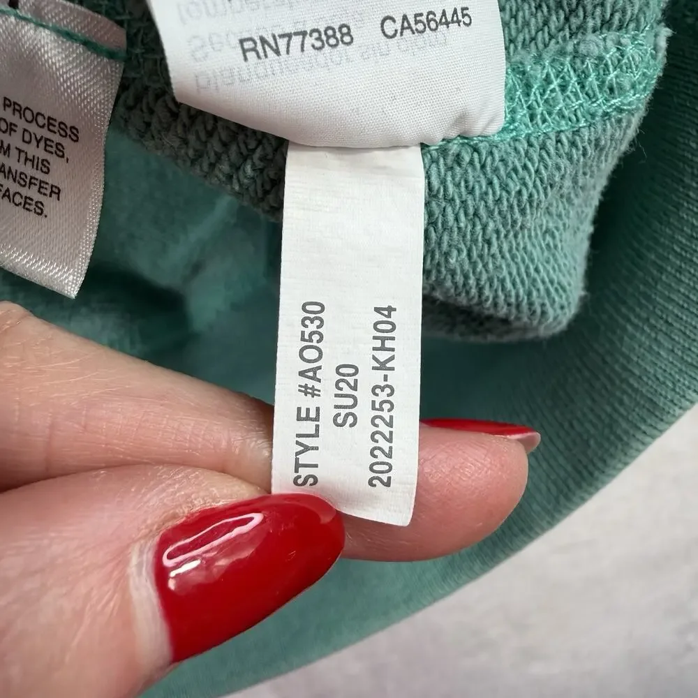 J.Crew L Large Sweatshirt Ocean Pearl Myrtle Beach Green Crop Pullover Cotton‎